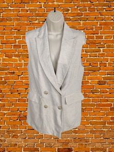 H&amp;M Sleeveless Linen Blend Vest