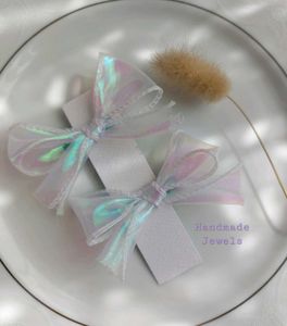 Iridescent Shiny Light Lavender Bow Adornment