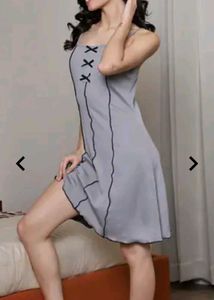 Gray Mini Slip Dress