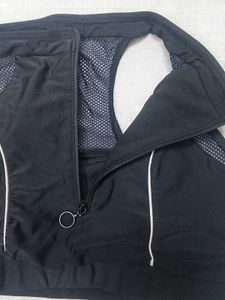 Black Sports Bra Front Zip