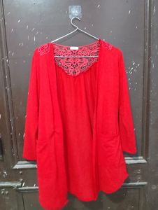 Women Shrug Red Coat