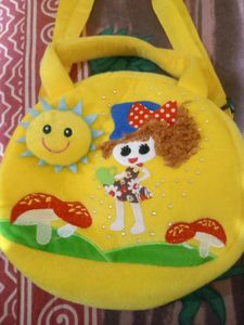 Yellow Cartoon Applique Work Sling Bag. Fixed Rate