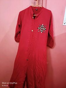 Meroon Colour Full Sleeve Kurti