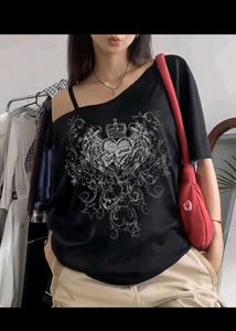Graphic Print Black T-Shirt