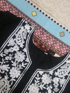 Black Chicken Curry Peplum Kurti