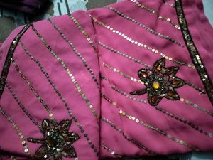 Beautiful Saree In Pink 🩷 Colour