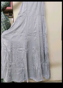 Flared Satin Dress