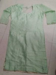 Mint Green Embroidered Kurti
