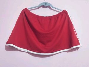 Red Skort (Skirt+Shorts)