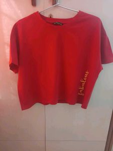 DRESSBERRY RED CROP TOP
