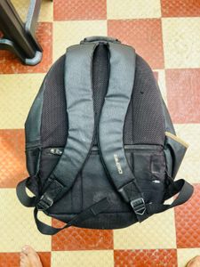 Gear Black Faux Leather Backpack