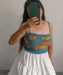 Floral Knit Cami Top