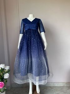 Blue Starry Sequined Gown