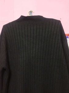 Black Ribbed Knit Dress for winters