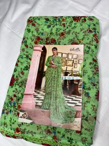 GEORGETTE FLORAL SAREES FOR WOMEN