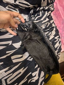 Black &amp; White Designer Lehenga