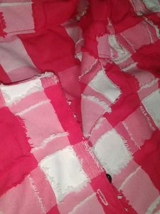 Red &amp; White Plaid Crop Top