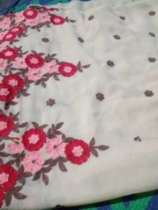 Embroidery Saree With Blouse