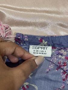 Floral Camisole with Lace Neckline