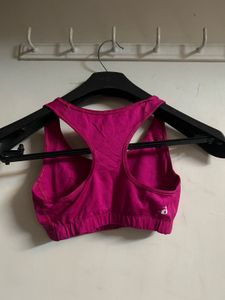 Pink Embellished Sports Bra
