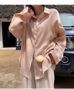 Plus Size Peach Button-Down Shirt