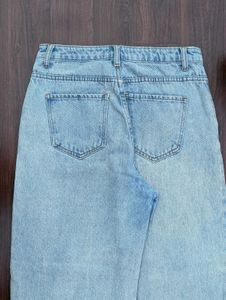Light Wash Denim Balloon Jeans