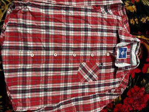 Red Plaid Casual Shirt