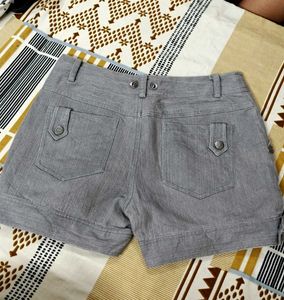 Grey Denim New Shorts