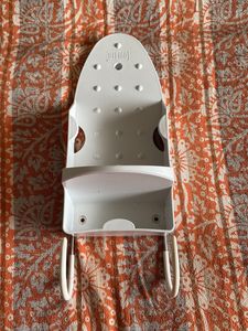 House of Quirk Heat Resistant Wall Mounted Iron Board Holder with Steel Hooks, Silver