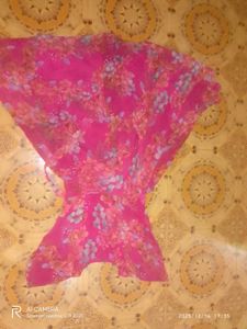 Pink Floral Ethnic Skirt