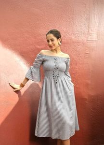 Trendy Off-Shoulder Dress | Summer Casual Look