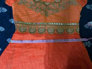 Orange Ethinic Gown
