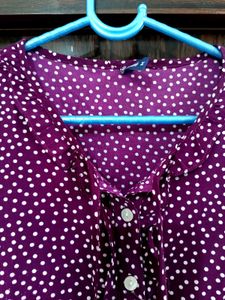 Purple Polka Dot Top