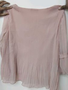 Elegant Pink Pleated Top