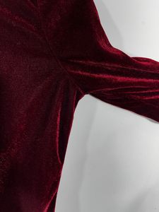 Velvet Wine red Dress(women)