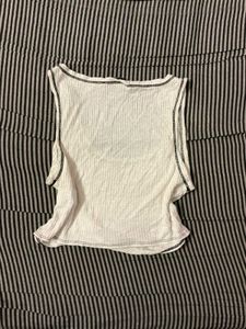 White Tie-Front Tank Top