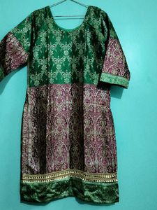 Green & Purple Kurta