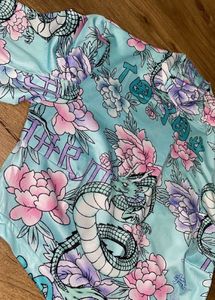 Y2k Print Long Sleeve Crop Top