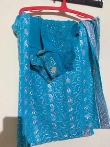 Beautiful Saree With Blouse Stitched