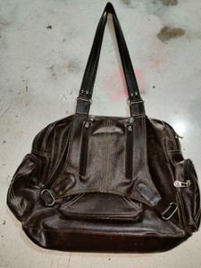 Vintage Brown Leather Shoulder Bag