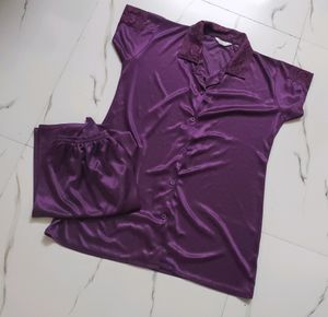 Solid Purple Nighsuit (Women)