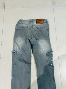 TOMMY HILFIGER Men Grey Cargos Jeans