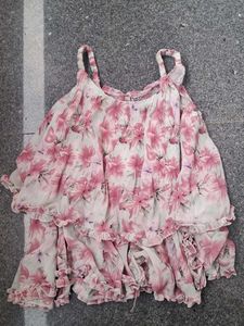 Floral Print Cold Shoulder Top