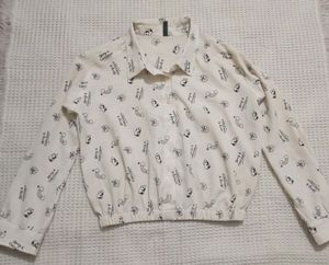 Printed Shirt With Elasticated Hemline