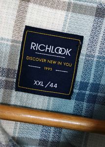 Richlook Men Mint Green Checked Shirt