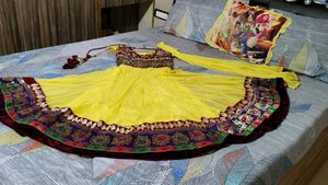 Yellow Anarkali Kurta With Duppata