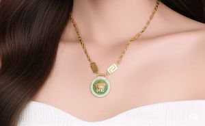 Versace Chain Pendant 18k Gold Plated Anti Tarnish