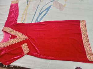 Pink Velvet Kurta