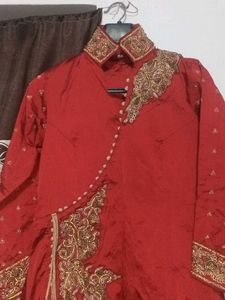Elegant Red Embroidered Kurta Set