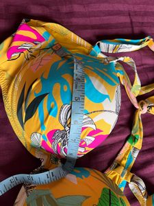 Beach Wear Floral Yellow Bra 42 Size